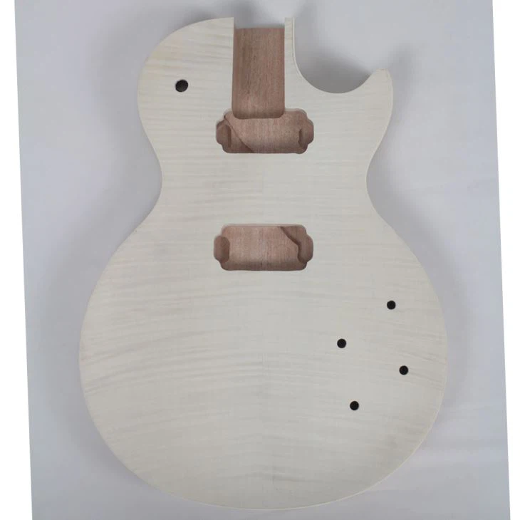 Flamed Maple Unfinished Electric Guitar Kits